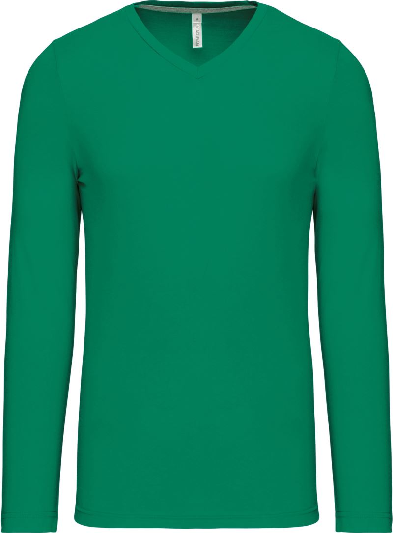 Moška dolg sleeve T-shirt z V-izrezom - Kariban | K358 - Del 2