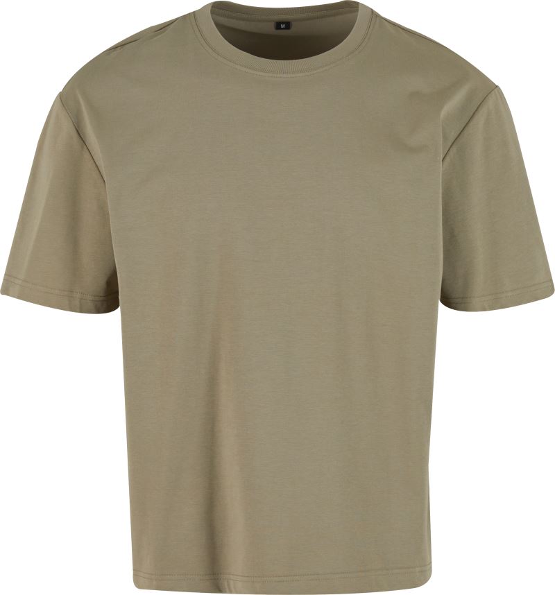 Moška Težji Sorona® majica Build your Brand – pale olive