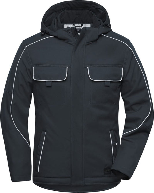 Podložena delovna softshell jakna Solid James & Nicholson JN 886