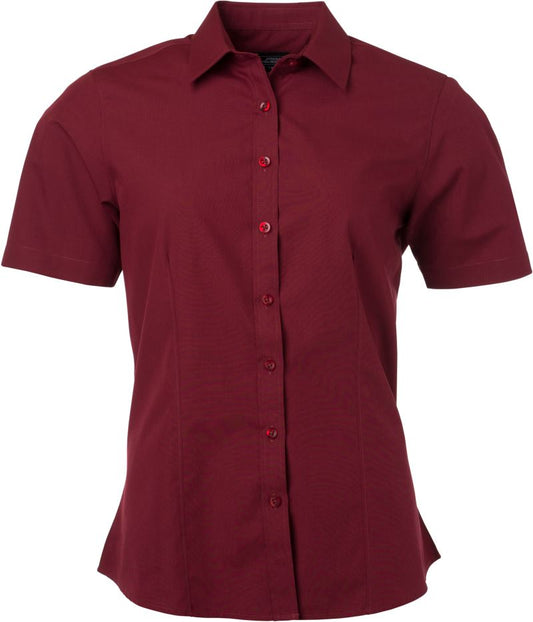 Ženska poplin bluza s kratkimi rokavi James & Nicholson JN 679