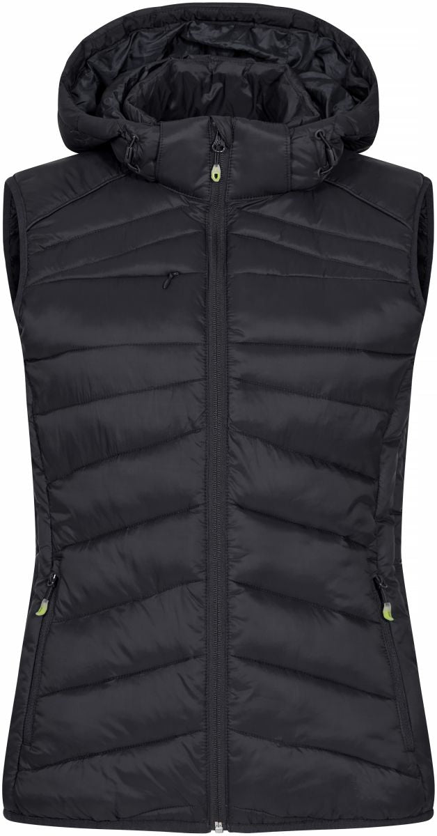 Ženska Quilted brezrokavnik Clique – Črna