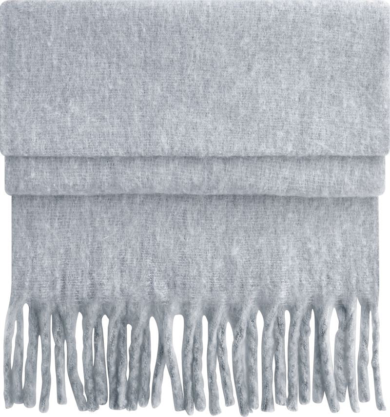 Mehek oversize šal Beechfield Fluffy B496R, barva Melirano siva