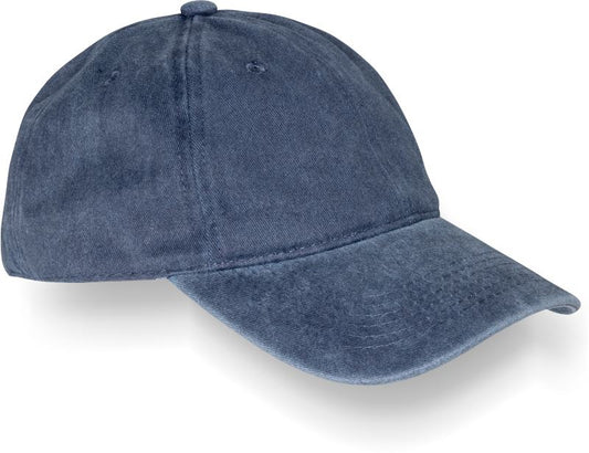 6-panelna vintage kapa iz bombaža Result RC092X, barva Vintage denim modra