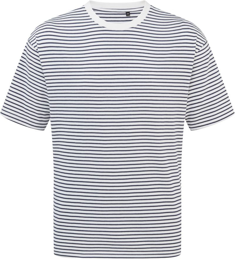 Unisex težji Unisex prevelik kroj majica "Utility 2.0" Premier – navy/white stripe