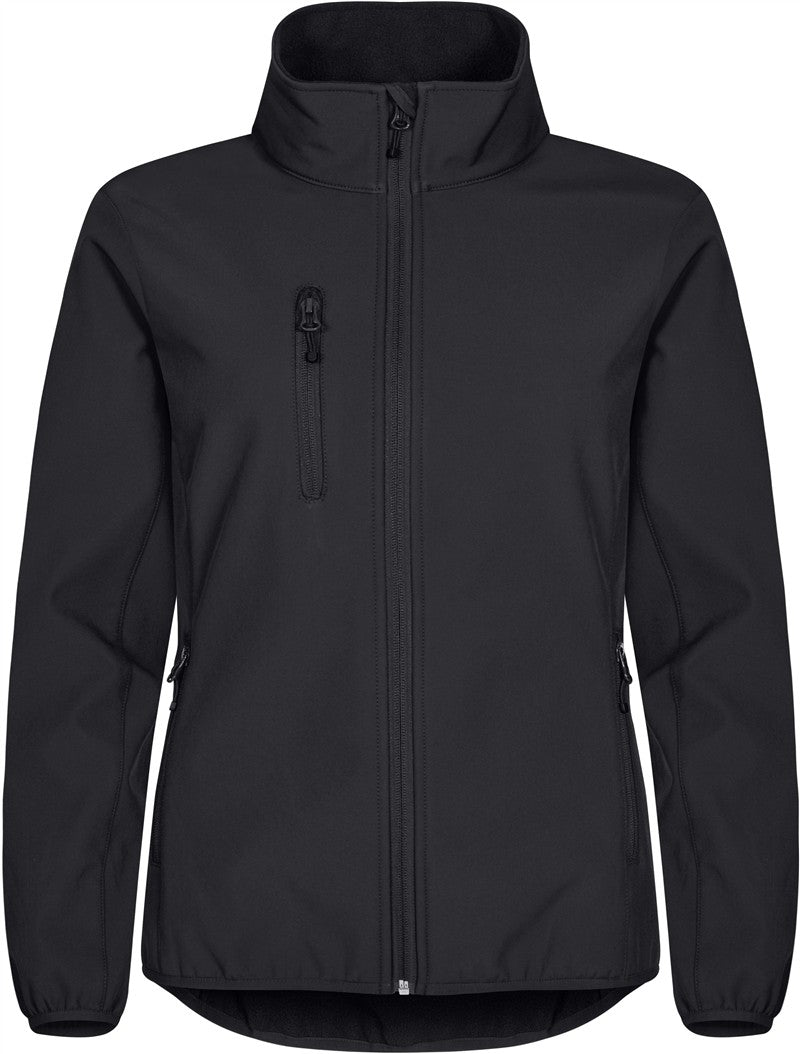 Ženska trislojna softshell jakna Clique Classic Softshell Jkt W - Črna