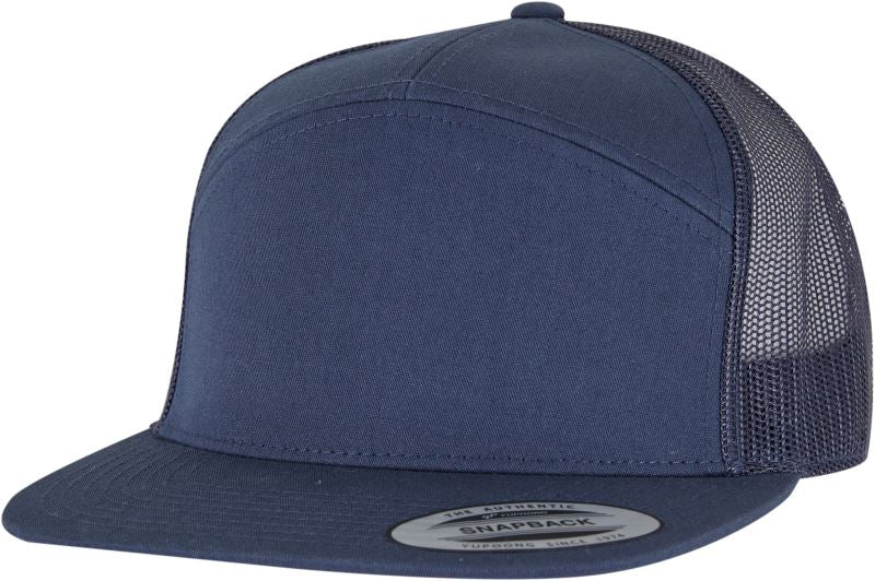 Unisex 7 Panel Trucker kapa Flexfit – navy/navy