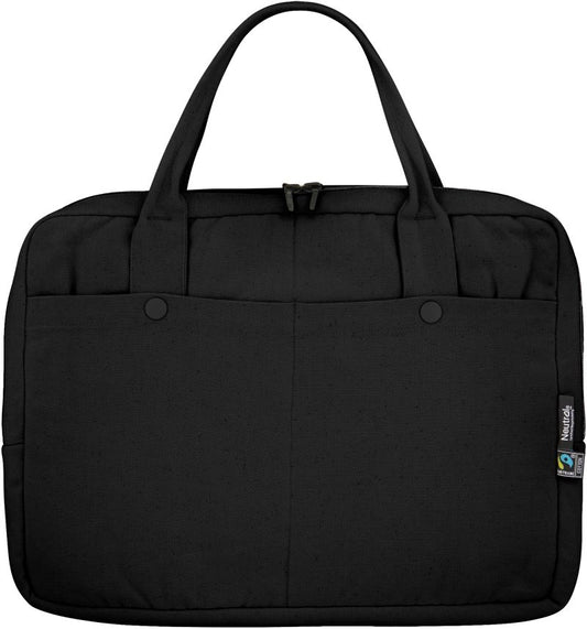 Unisex organic Fairtrade Business Bag Neutral – Črna