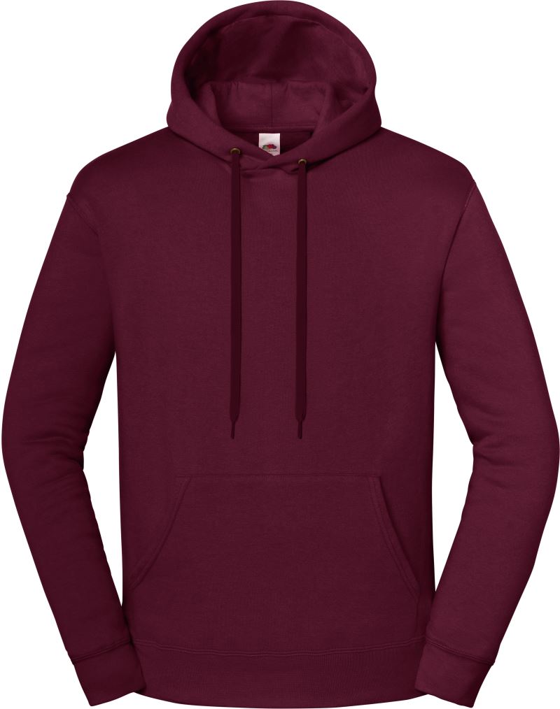 Unisex težji s kapuco pulover Fruit of the Loom – Bordo