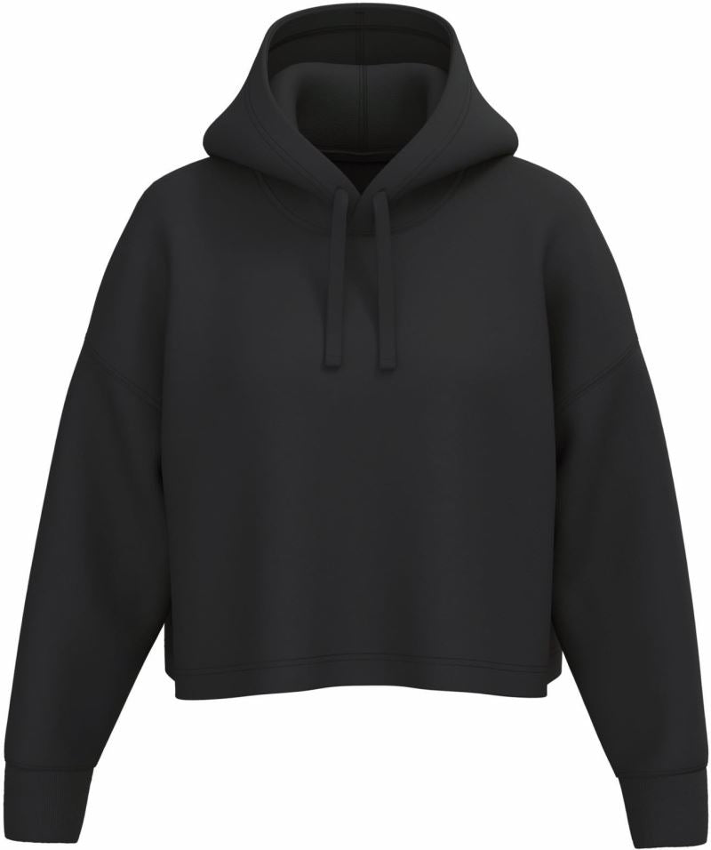 Ženski krajši oversize pulover s kapuco ProAct PA396, barva Črna