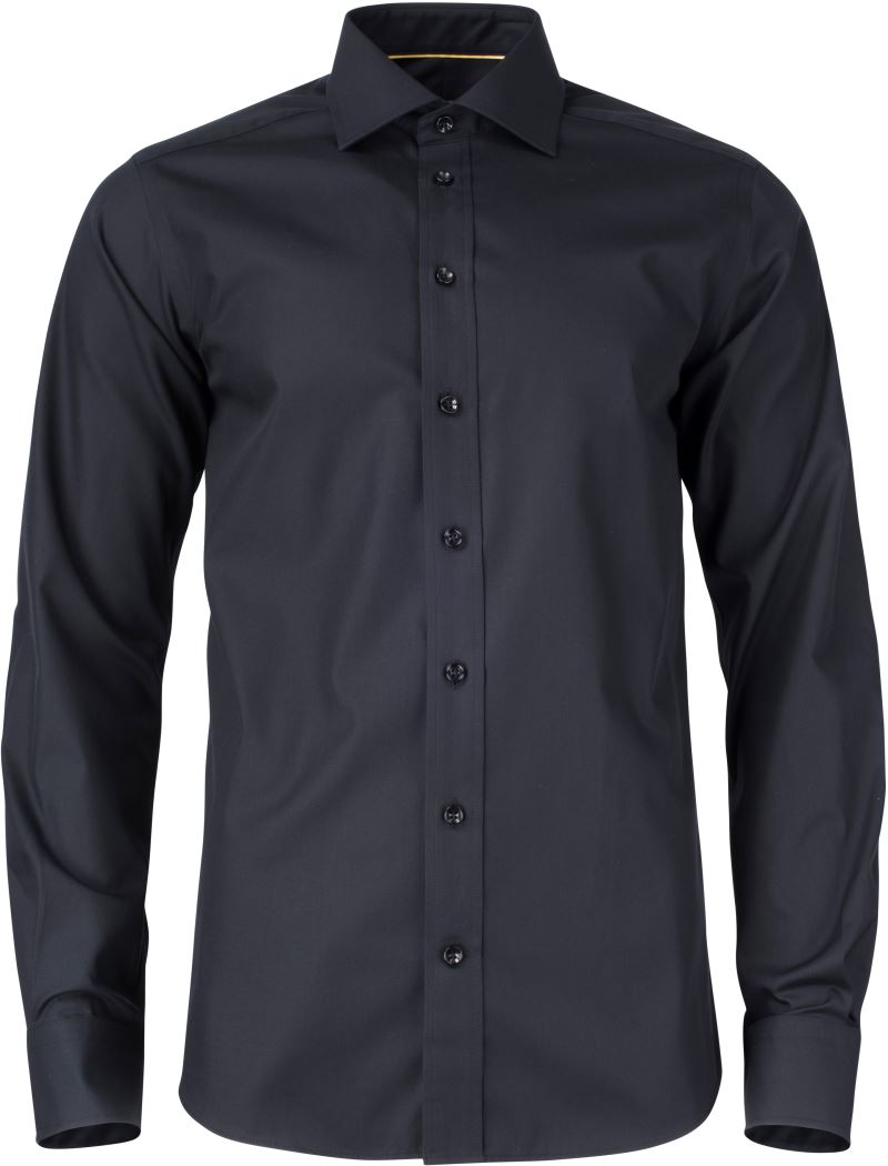 Moški twill Shirt dolgi rokav J.Harvest & Frost – Črna
