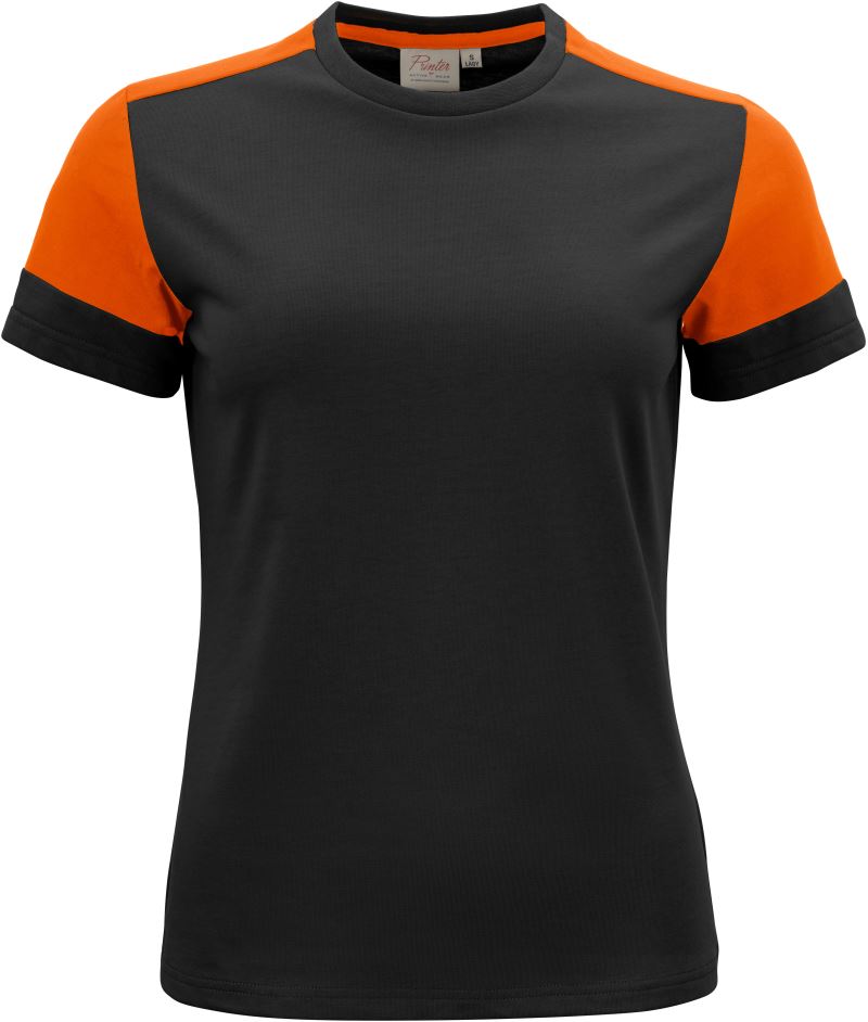 Ženska težji Ženska majica Printer – black/orange