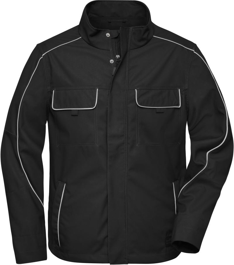 Enobarvna softshell jakna James & Nicholson, delovna jakna iz mehke tkanine za zaščito in udobje.
