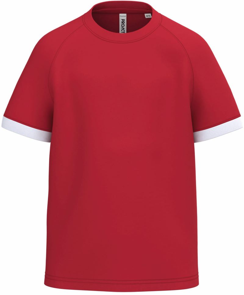 Otroška Contrast Sports Shirt Kariban – sporty red/white