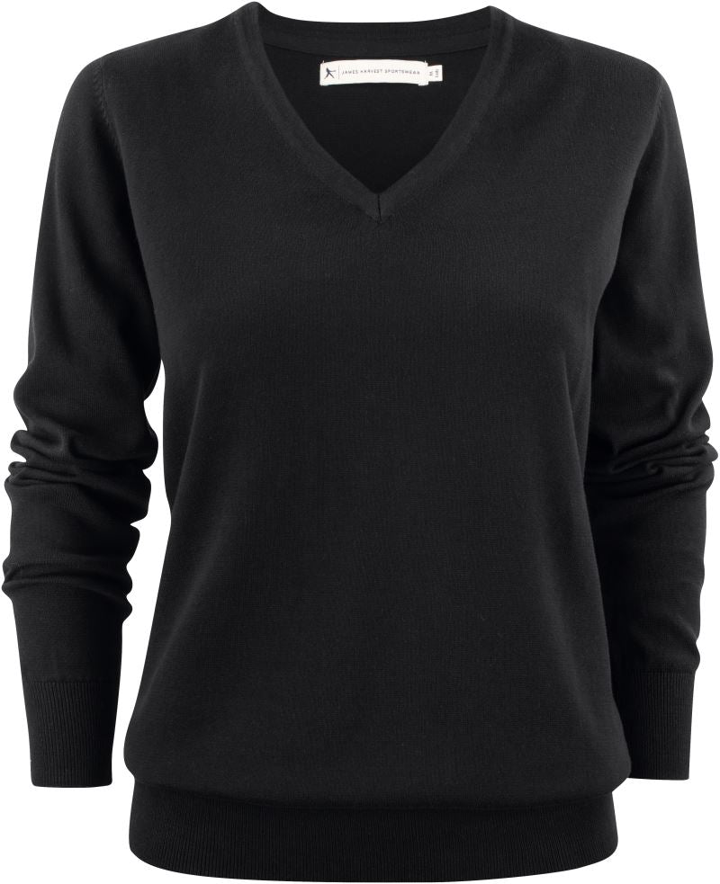 Ženska V-izrez Pullover James Harvest – Črna