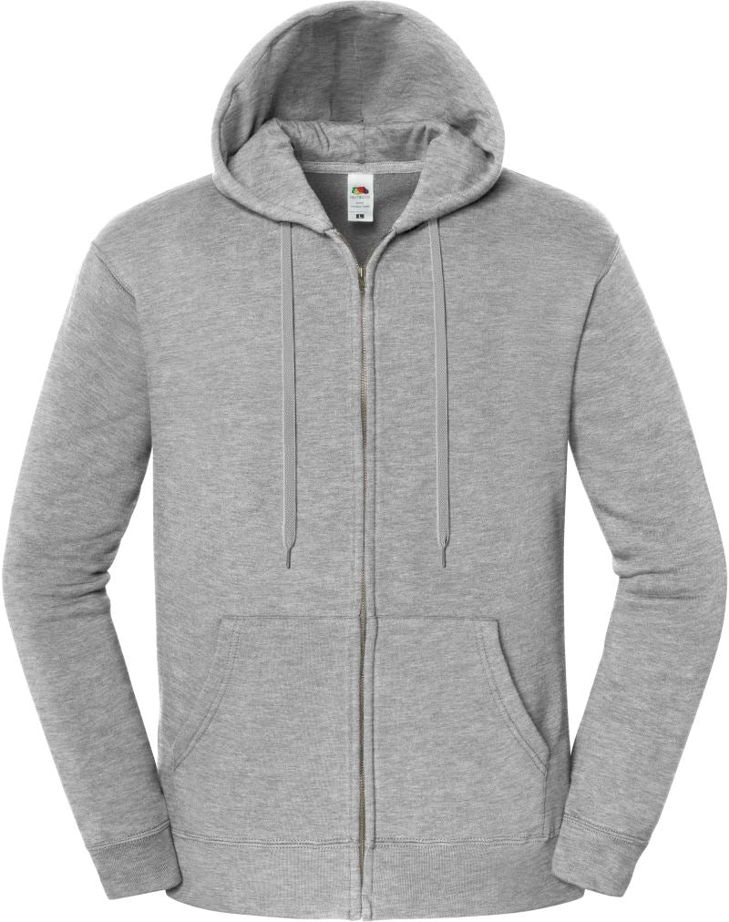 Unisex težji s kapuco jopica Fruit of the Loom – Atletsko melirana siva