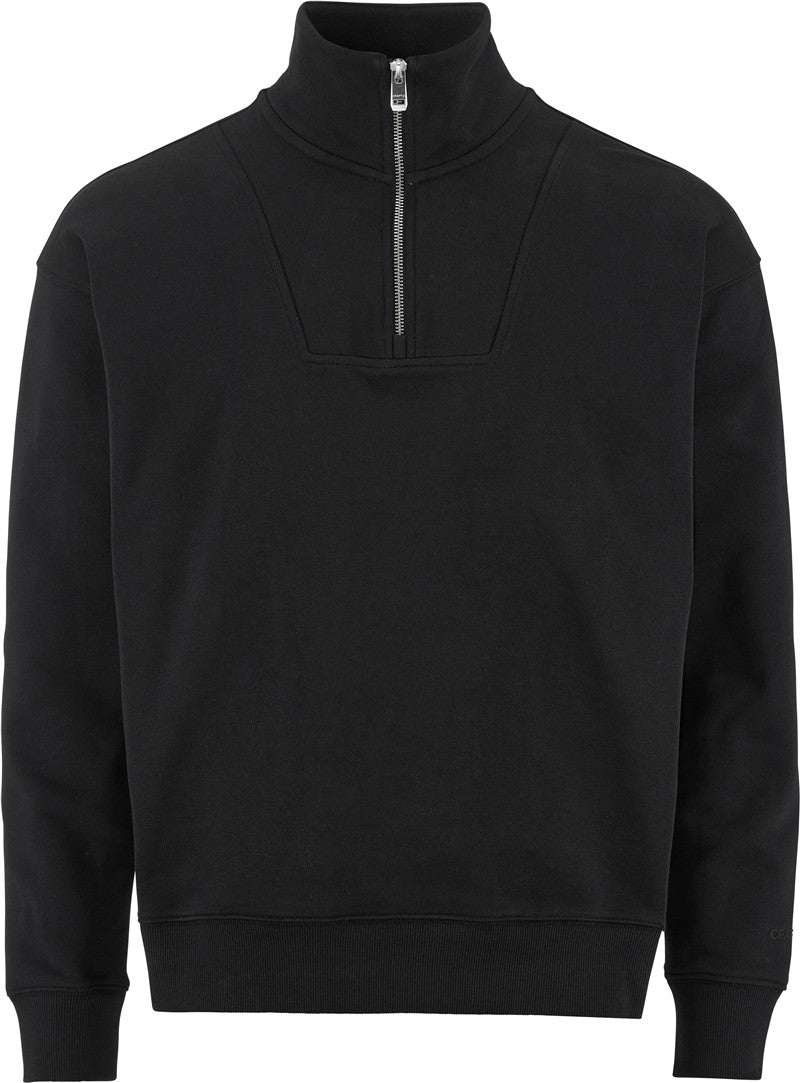 Moški pulover s kratko zadrgo Craft Corporate Frequent Hz Sweatshirt M - Črna