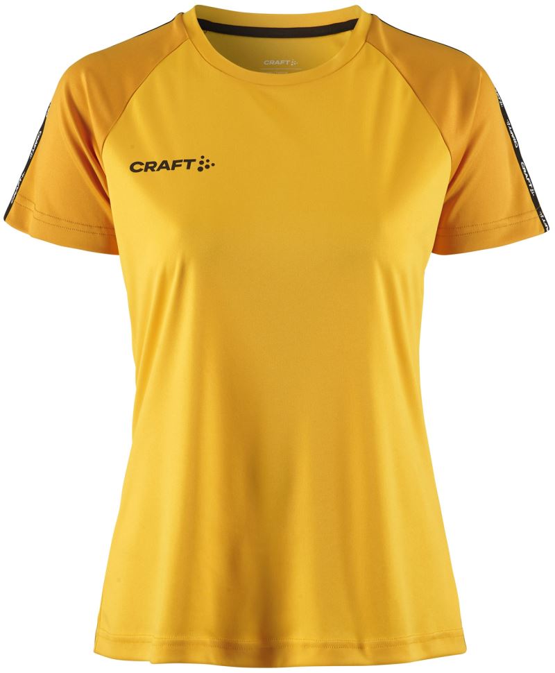 Craft Squad Go ženski športni dres s kontrastnimi detajli, Švedsko rumena / zlata