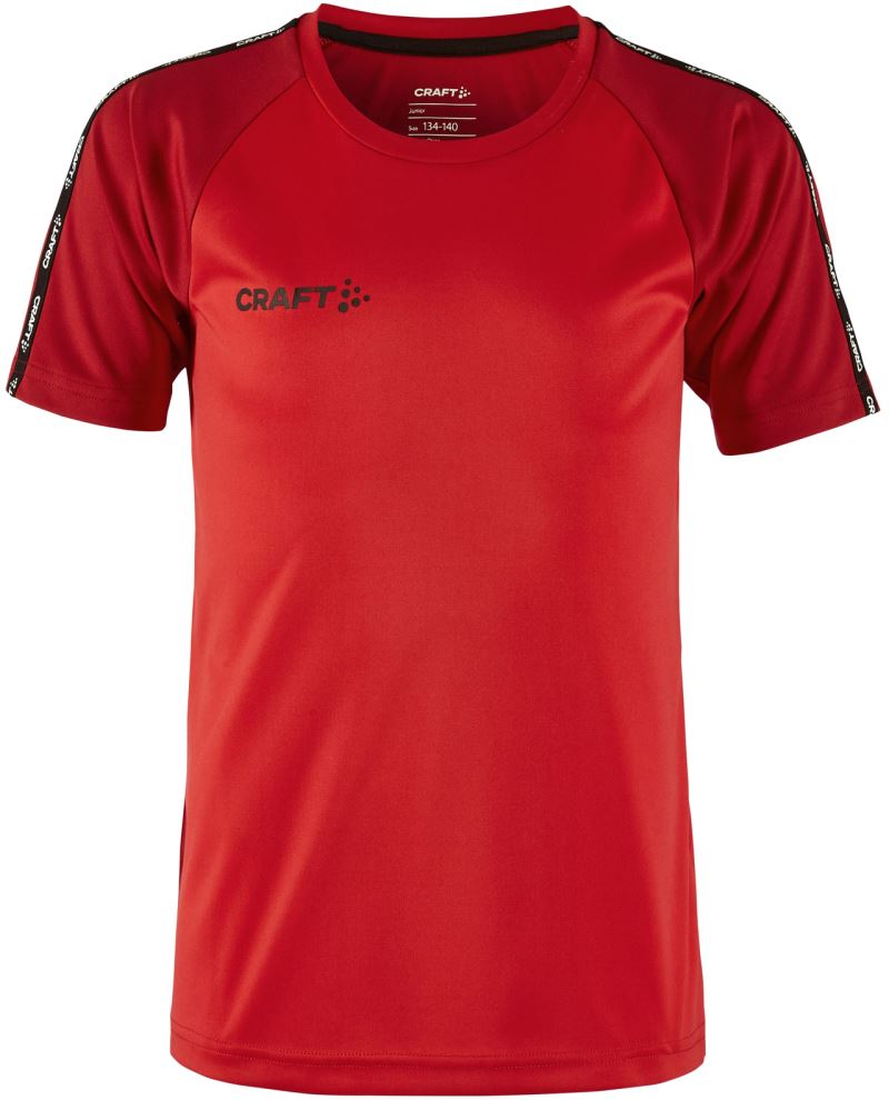 Craft Squad Go otroški športni dres s kontrastnimi detajli, Svetlo rdeča / temno rdeča