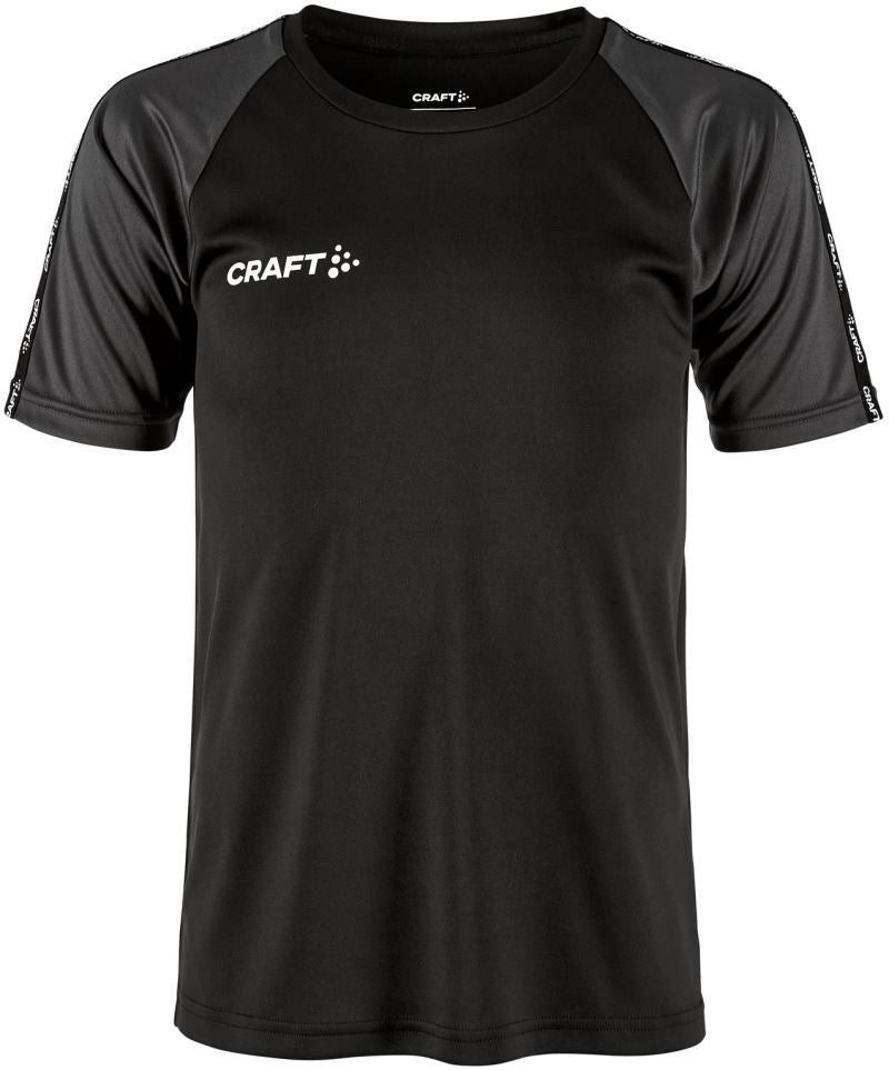 Craft Squad Go otroški športni dres s kontrastnimi detajli, Črna / granitno siva