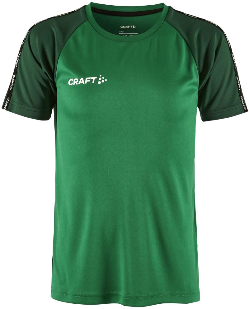 Craft Squad Go otroški športni dres s kontrastnimi detajli, Ekipno zelena / bršljanovo zelena