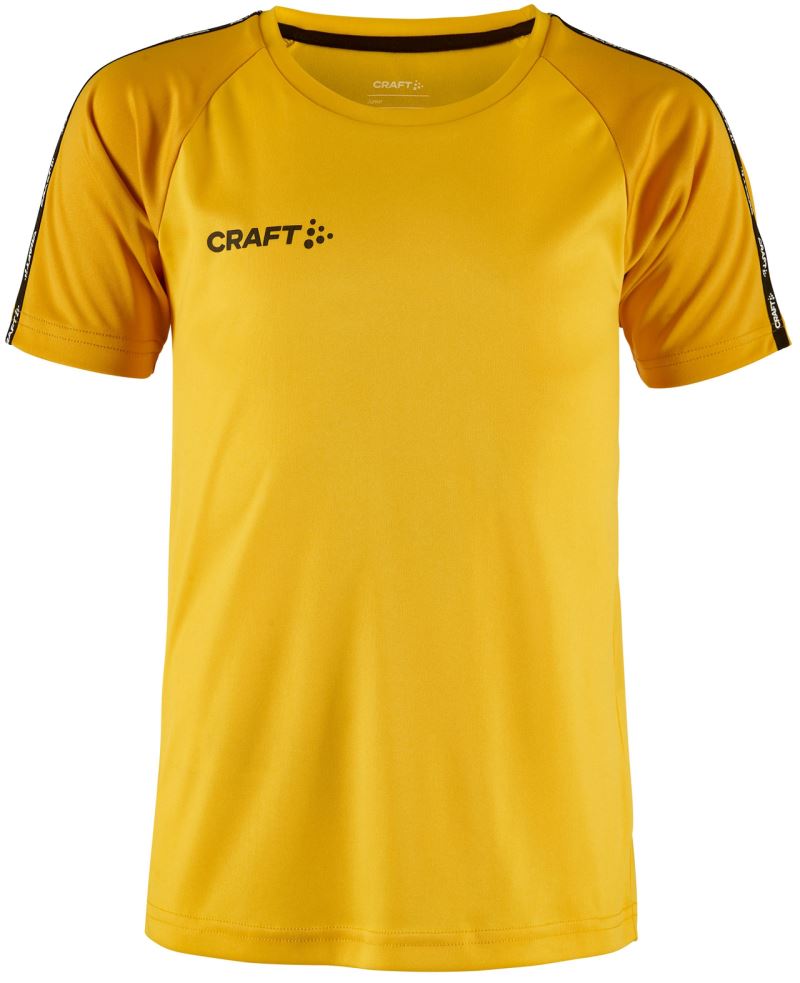 Craft Squad Go otroški športni dres s kontrastnimi detajli, Švedsko rumena / zlata