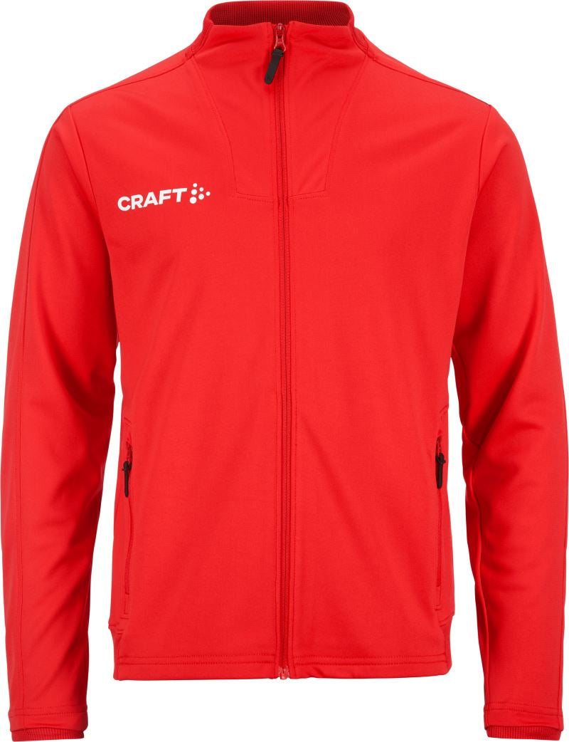 Craft Evolve 2.0 otroška športna jopa z zadrgo, Svetlo rdeča