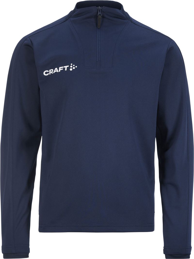 Craft Evolve 2.0 otroški športni pulover s kratko zadrgo, Mornarsko modra