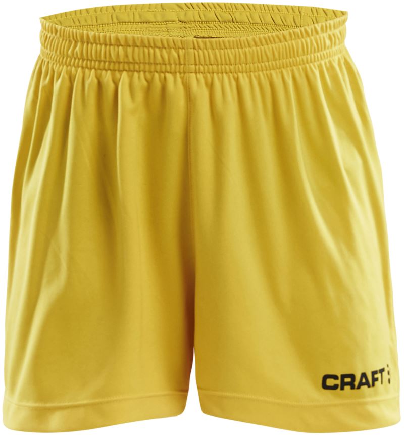 Craft Squad Go otroške enobarvne športne kratke hlače, Švedsko rumena