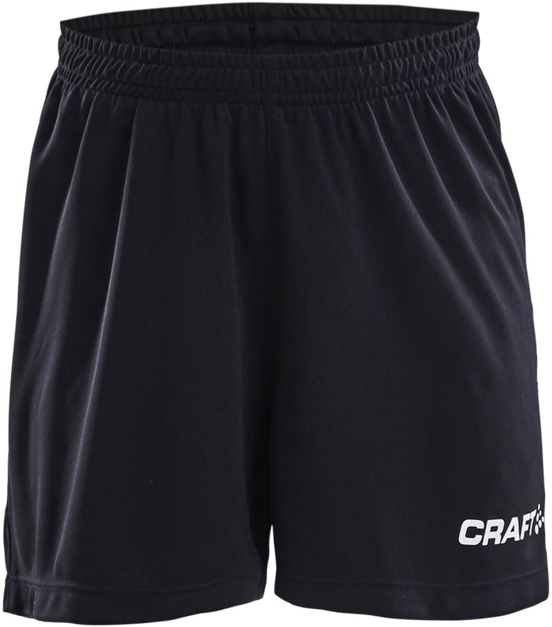 Craft Squad Go otroške enobarvne športne kratke hlače, Črna