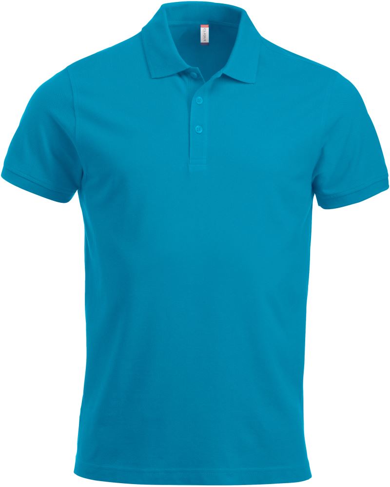 Moška težji Piqué polo Clique – turquoise