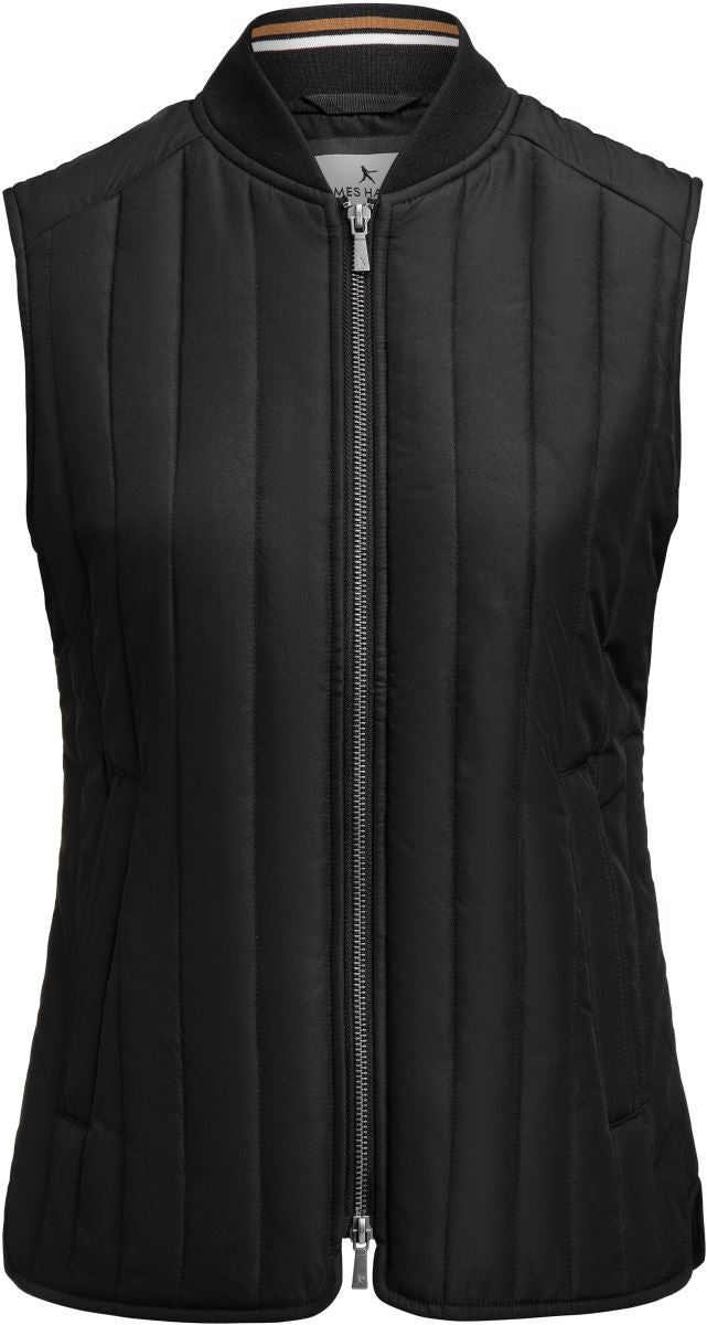 Ženska Quilted brezrokavnik James Harvest – Črna