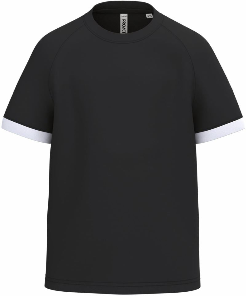 Otroška Contrast Sports Shirt Kariban – black/white