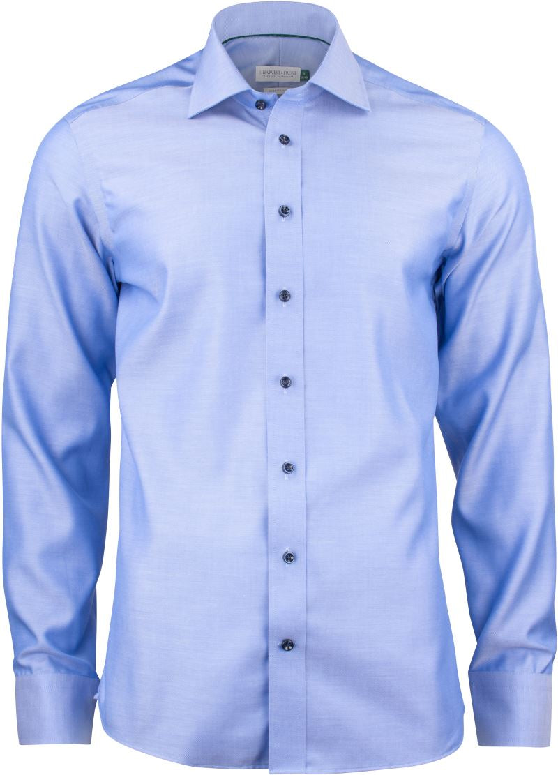 Moški non-iron shirt dolgi rokav J.Harvest & Frost – mid blue