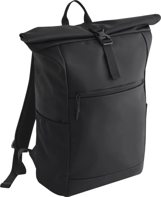 Unisex roll-Top Backpack "Athlux" BagBase – Črna