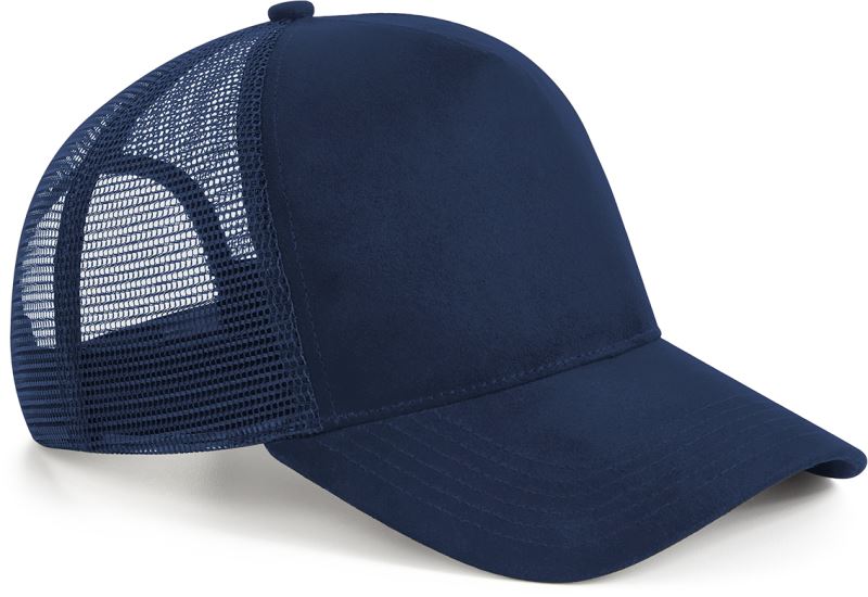 5-panelna kapa "Suede Snapback Trucker" - Beechfield | B643 - Modni in udobni dodatek za vsakodnevno nošenje