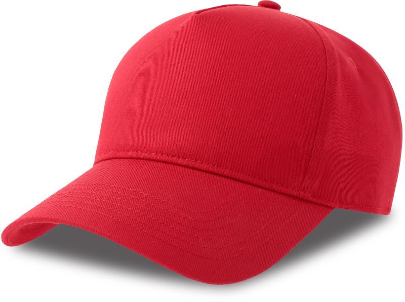 Unisex 5 Panel Baseball kapa Atlantis – Rdeča
