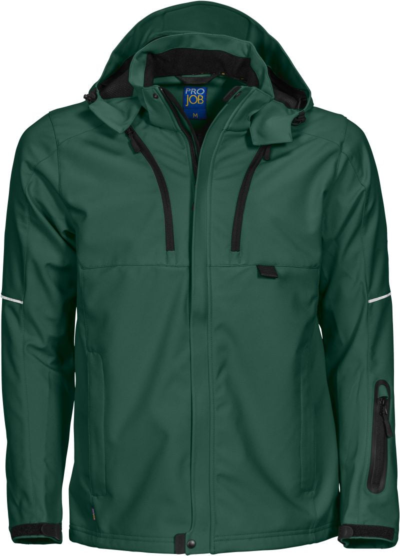 Unisex delovna oblačila 3-layer softshell jakna Projob – Gozdno zelena