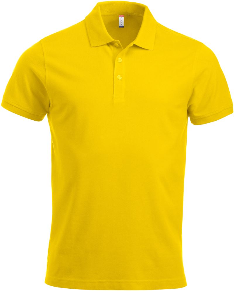 Moška težji Piqué polo Clique – lemon