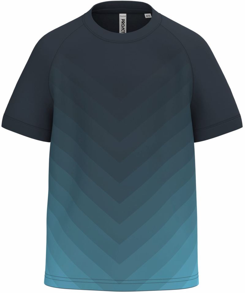 Otroška Sports Shirt color gradient Kariban – Mornarsko modra