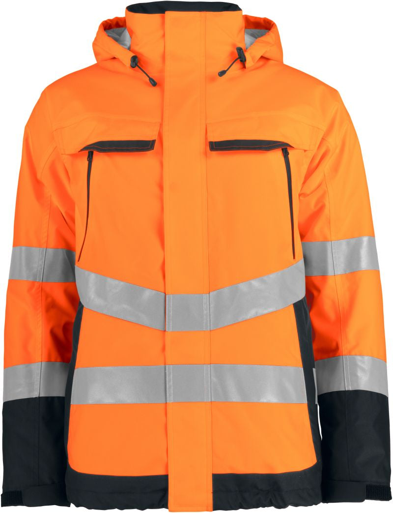 Unisex podložena Safety jakna Projob – hi vis orange/black