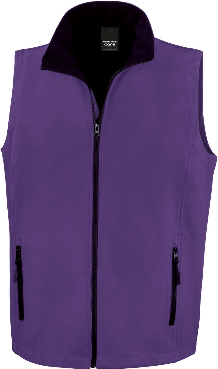 Moški Softshell brezrokavnik "Tiskljivi" - Rezultat R232M z 2 slojema - oblekanadom