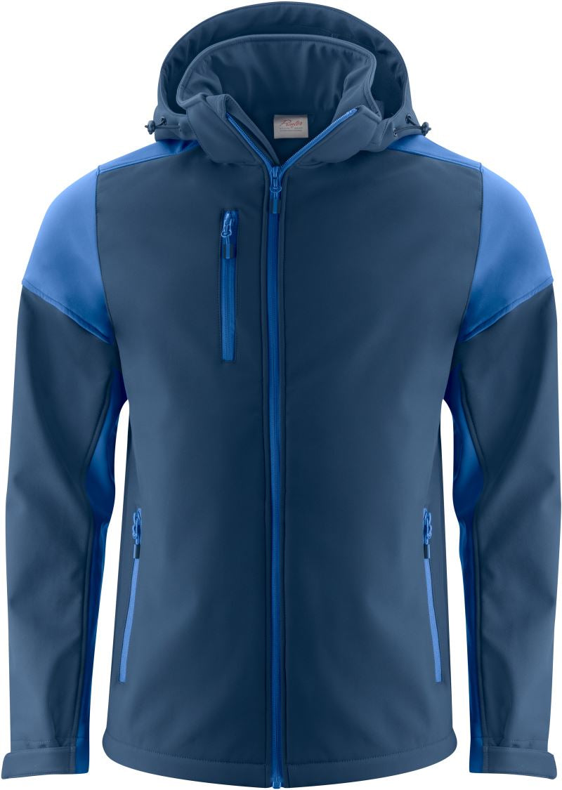 Moška softshell jakna Printer – navy/cobalt