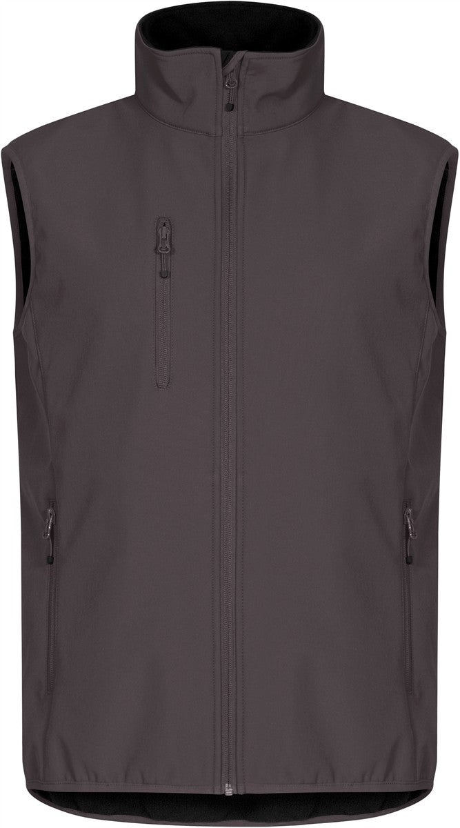 Moški trislojni softshell brezrokavnik Clique Classic Softshell Vest M - Temno siva