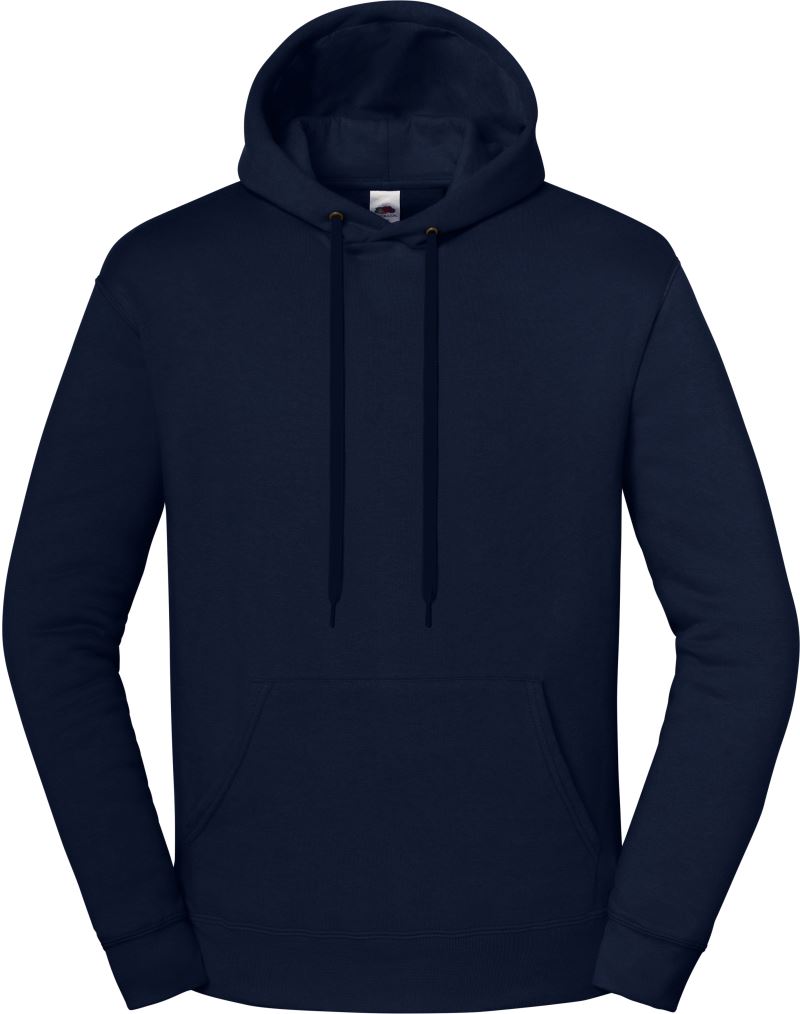 Unisex težji s kapuco pulover Fruit of the Loom – Temno mornarsko modra