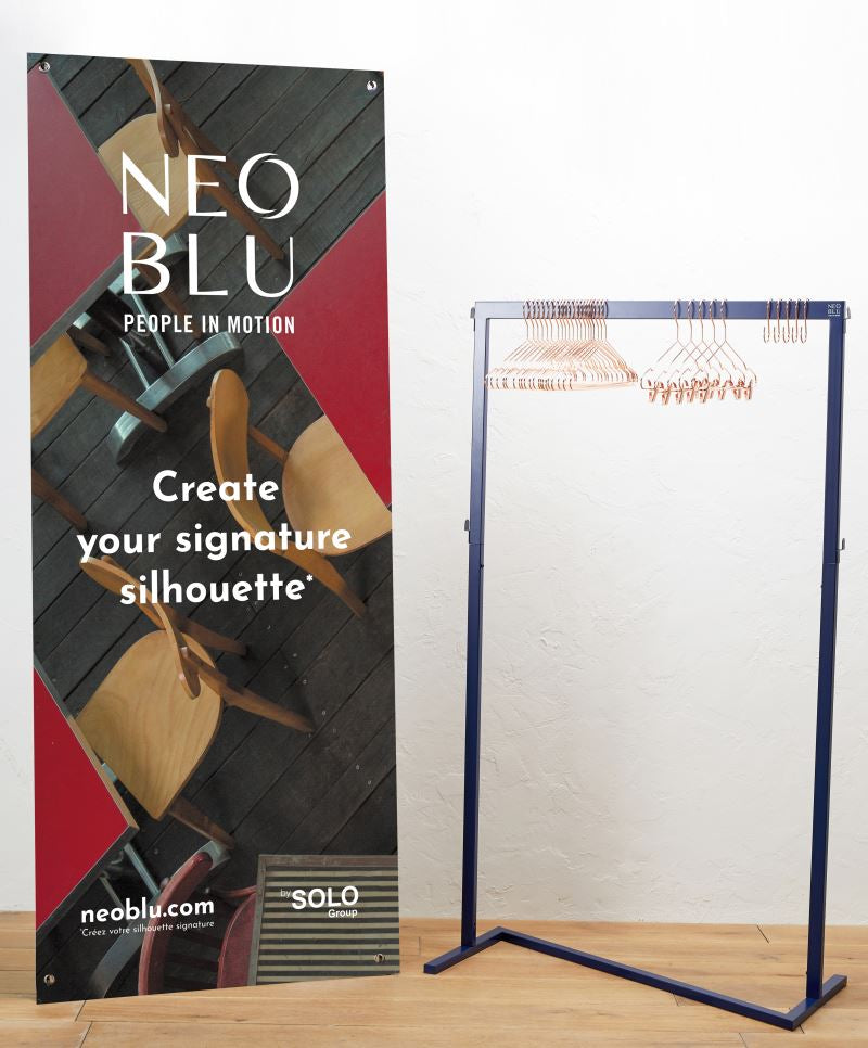 Stojalo za oblačila - NEOBLU | Elegantni razstavni sistem - oblekanadom