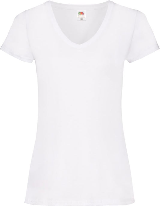 Ženska Majica Kratek Rokav F.O.L.  Lady-Fit Valueweight V-Neck T - oblekanadom