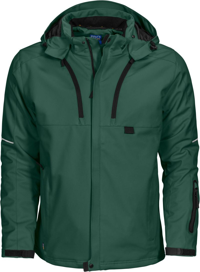 Unisex lined delovna oblačila softshell jakna Projob – Gozdno zelena