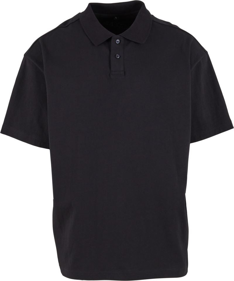 Moška težji Piqué polo "prevelik kroj" Build your Brand – Črna