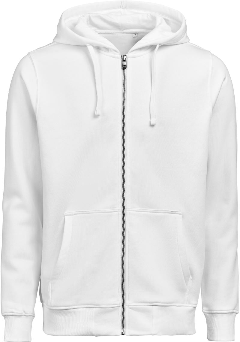 Unisex težji Unisex s kapuco jopica Untagged Movement – Bela