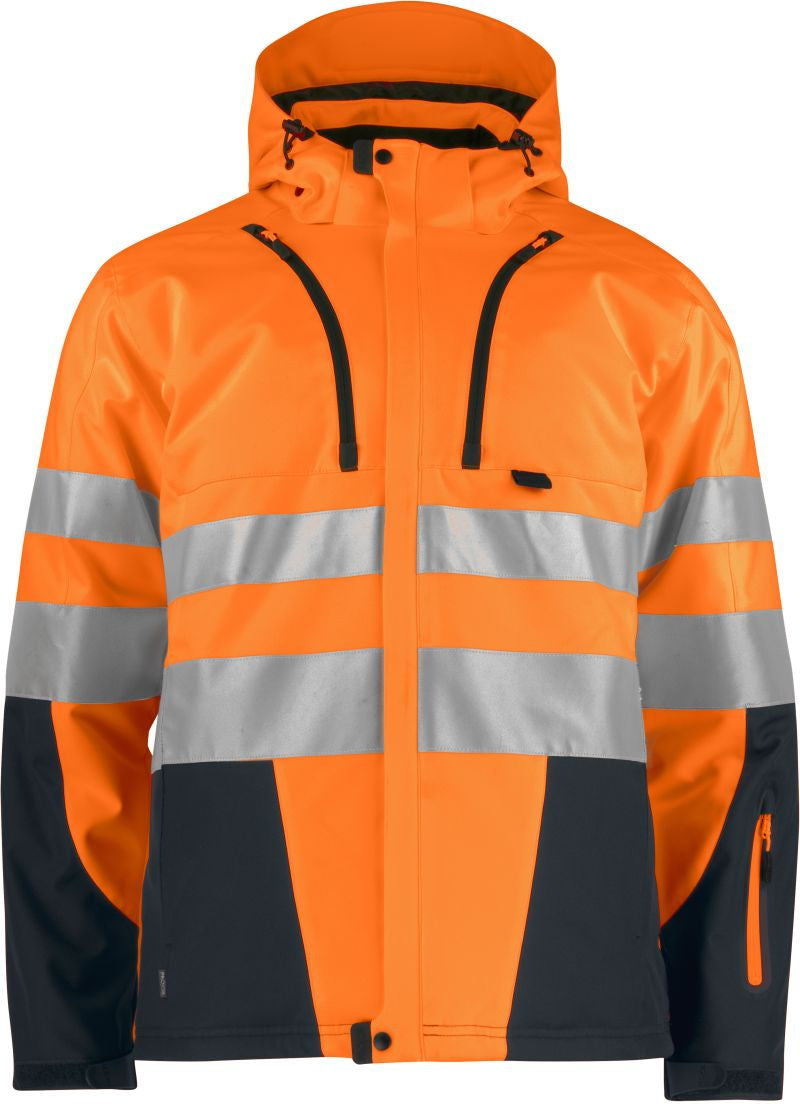 Unisex 3-Layer Safety softshell jakna Projob – hi vis orange/black